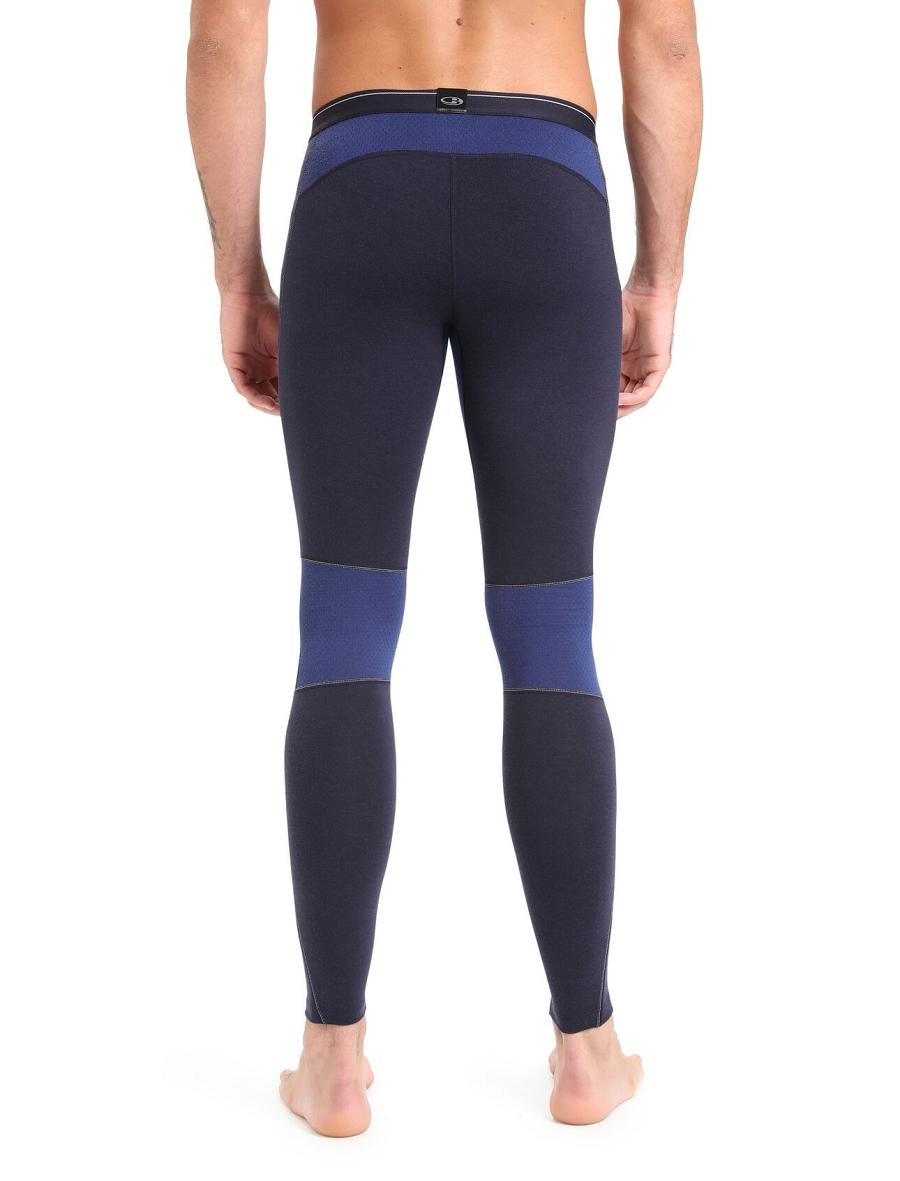 Midnight Navy / Royal Navy Icebreaker BodyfitZone™ Merino 260 Zone Thermal Leggings Men's Base Layers | AU 1392WNBY